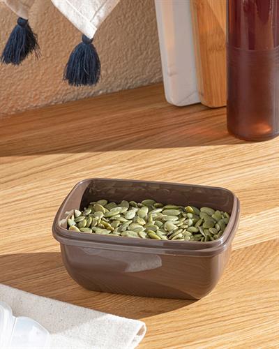 Stella Кутия За Съхранение Правоъгълен Пластмаса 400 мл Кафяв