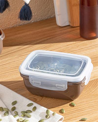 Stella Кутия За Съхранение Правоъгълен Пластмаса 400 мл Кафяв