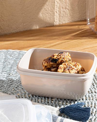 Stella Кутия За Съхранение Правоъгълен Пластмаса 400 мл Тъмнобежов