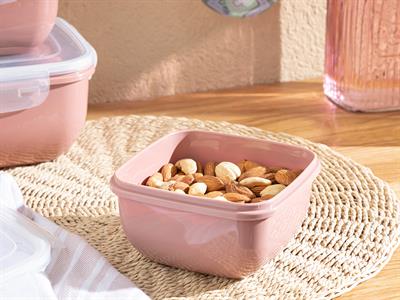 Stella КУТИЯ ЗА СЪХРАНЕНИЕ Квадратна Пластмасов 500 ml DarkPink