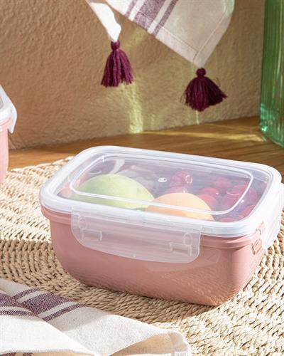 Stella Кутия За Съхранение Правоъгълен Пластмаса 800 мл Тъмнорозов