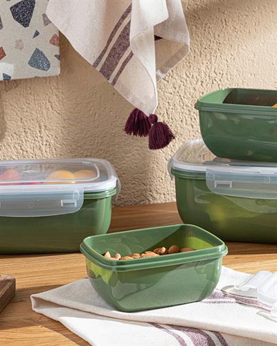 Stella Кутия За Съхранение Правоъгълен Пластмаса 800 мл Зелен