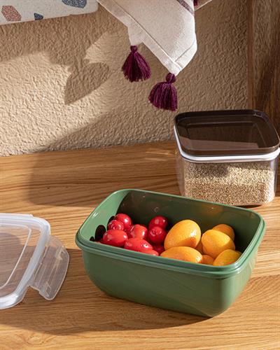 Stella Кутия За Съхранение Правоъгълен Пластмаса 800 мл Зелен