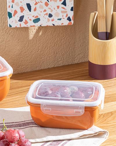 Stella Кутия За Съхранение Правоъгълен Пластмаса 800 мл Оранжев