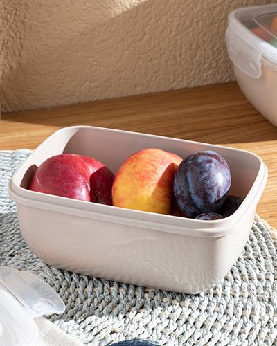 Stella Кутия За Съхранение Правоъгълен Пластмаса 800 мл Тъмнобежов