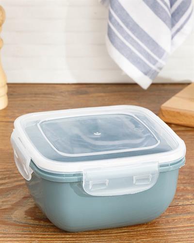 Stella Кутия За Съхранение Квадрат Пластмаса 900 мл Тъмен селадон