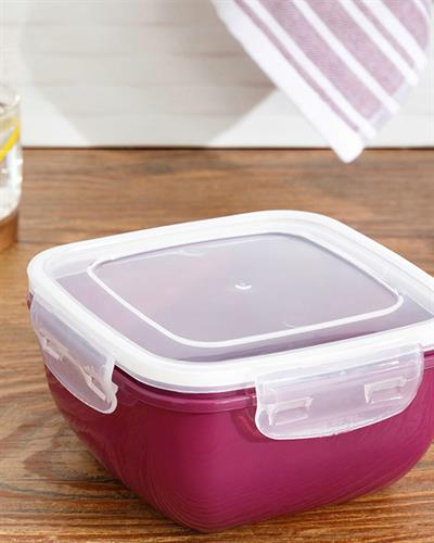 Stella Кутия За Съхранение Квадрат Пластмаса 900 мл Виолетов..