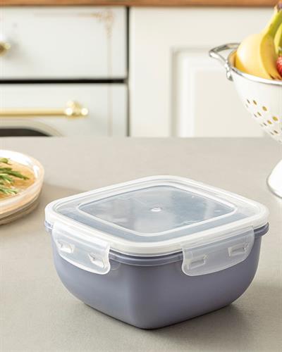 Stella Кутия За Съхранение Квадратна, Пластмасов, Синьо, 900 Ml