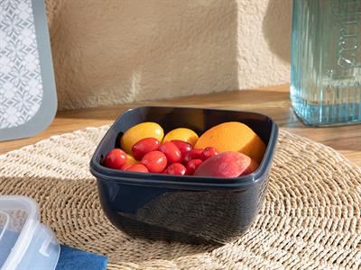 Stella КУТИЯ ЗА СЪХРАНЕНИЕ Квадратна Пластмасов 900 ml Anthracite