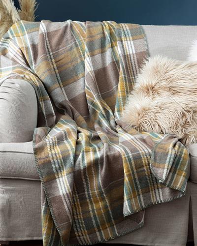 Stemford Тв Одеяло Шотландско каре 130x170 см Бежов