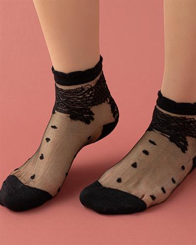 Sterre Нюд Чорап Дамски Единичен, Памучен, Черно, 36-40