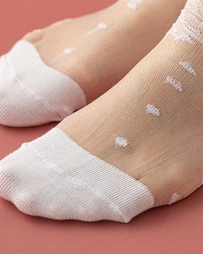 Sterre Нюд Чорап Дамски Единичен, Памучен, Бяло, 36-40