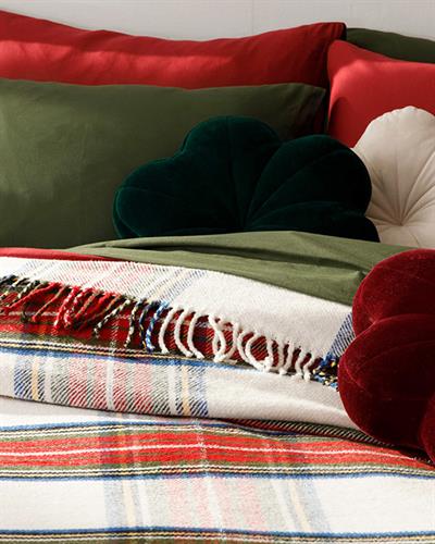 Stewart Одеяло Единичен Памучен с брокат 150x200 см Червен