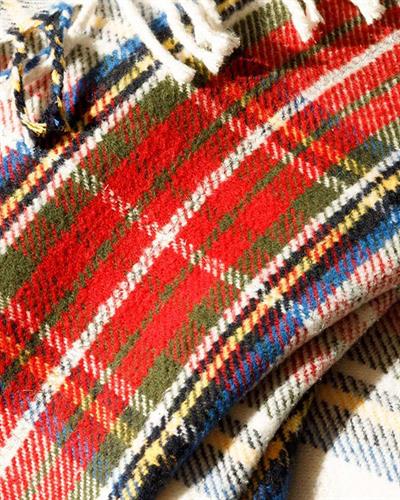 Stewart Одеяло Единичен Памучен с брокат 150x200 см Червен