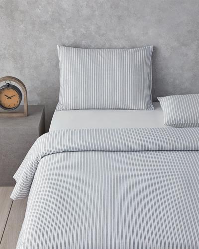 Stitch Line Спално Бельо Компле Двоен Размер, Боядисана Нишка, Тъмно Синьо, 200 X 220 Cm