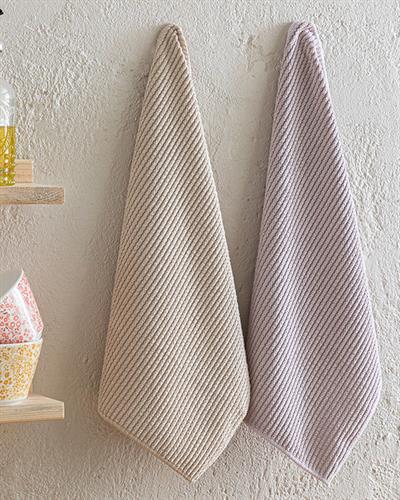 Stoffa Кухненска Кърпа 2Бр., Полиестер, Бежово-Пудра, 30 X 40 Cm