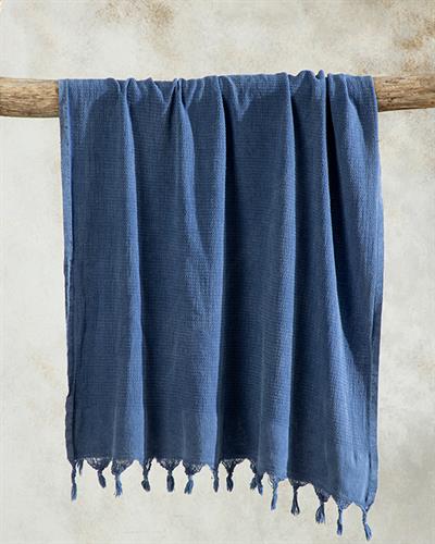 Stonewash Пещемал Памучен 85x150 см Син