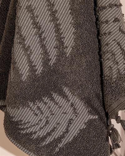 Stony Fern Кърпа За Лице Жакардов 50x80 см Кафяв