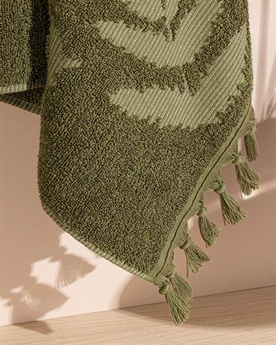 Stony Fern Кърпа За Лице Жакардов 50x80 см Зелен
