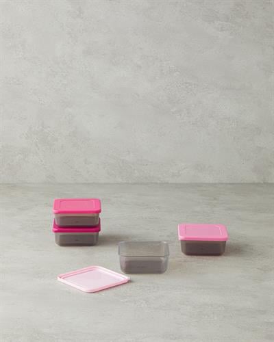 Stora Me Кутия За Съхранение 4 бр. Пластмаса 250 мл Розов