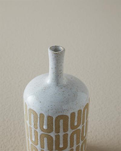 Straight Ваза Порцелан 8,7x8,7x18,8 см Бял