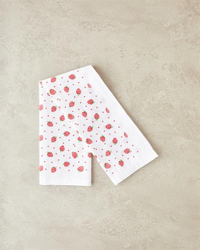 Strawberries Кърпа За Сушене Памук 30x50 см Червен
