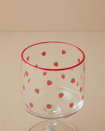 Strawberry Чаша 3 бр. Стъкло 300 мл Червен