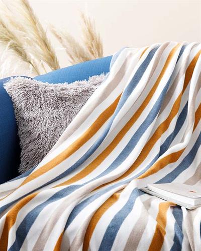 Stripe Тв Одеяло Полар 120x170 см Горчица