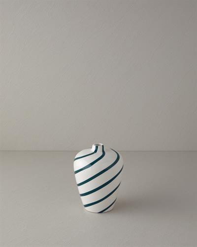 Stripe Ваза Доломит 14x14 x19 см Зелен