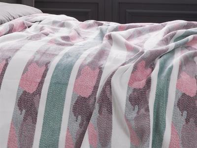 Stripe Одеяло Единичен Памучен 150x200 см Селадон