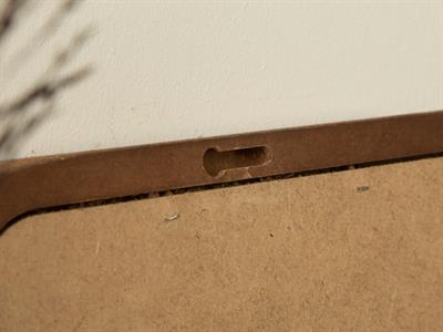 Stripe Wooden Mirror 24x30 cm Brown