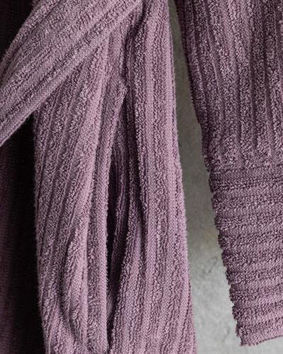 Stripe Халат Рипсено, Памучен, Лилаво, L-Xl