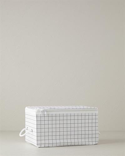 Striped Калъф За Дрехи 30x22x18 cm Бял