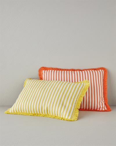Striped Декоративна Възглавница 35x50 см Оранжев