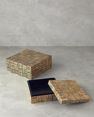 Strıpy Декоративна Кутия Бамбук 22x22x10см Натурален