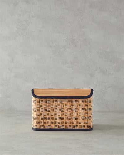 Stripy Кутия За Съхранение Бамбук 28X20X18 см Натурален