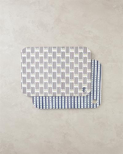 Stripy Melamine Cutting Board 32x22 cm Black