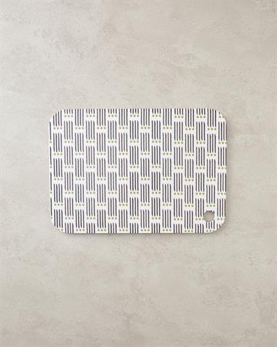 Stripy Melamine Cutting Board 32x22 cm Black