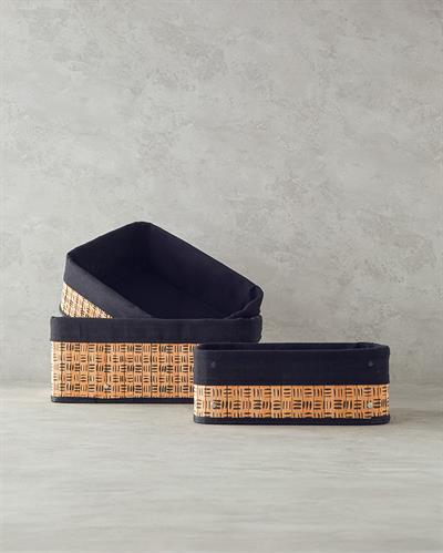 Stripy Кошница Бамбук 32x22x12 см Натурален