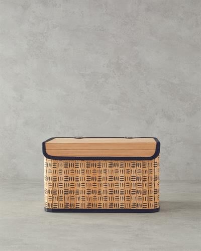 Stripy Кутия За Съхранение Бамбук 33X23X20 cm Натурален