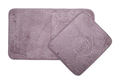 Summer Rose ПОСТЕЛКА ЗА БАНЯ КО С нехлъзгащ се гръб 60x100 - 50x60 cm Damson