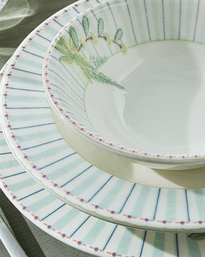 Summery Сервиз За Хранене Порцелан, Светло Синьо, 8 Броя За 2 Души