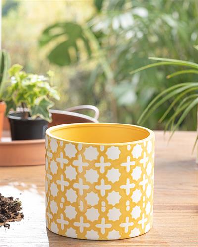 Sun Garden Саксия 16.5x16.5x14.3 см Жълт