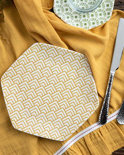 Sunbeam Porcelain Dessert Plate 19 cm Yellow