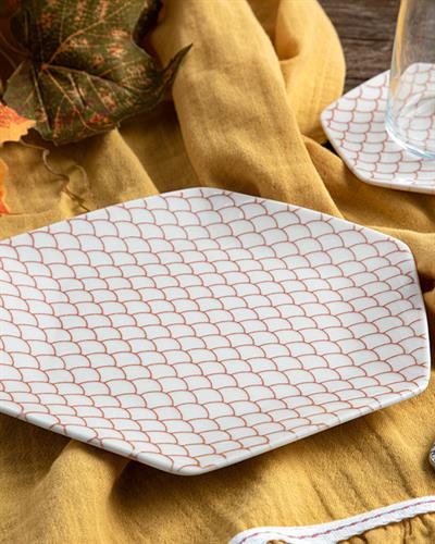 Sunde Porcelain Dessert Plate 19 cm Red