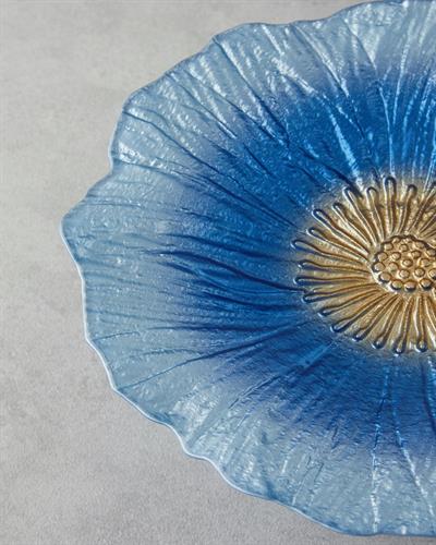 Sunflower Стойка За Кекс Стъкло 21 см Син