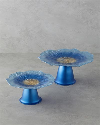 Sunflower Стойка За Кекс Стъкло 28 см Син