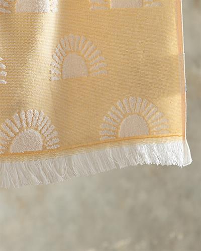 Sunny Плажна Хавлия Една Страна, Памучен Полиестер, Жълто, 75 X 150 Cm