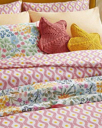 Sunny Side Спално Бельо Единичен Размер, Лесно За Гладене, Розово, 160 X 220 Cm