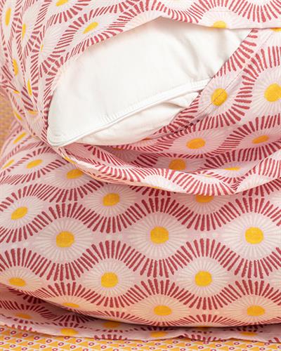 Sunny Side Кълъфка За Възглавница 2Бр., Лесно За Гладене, Розово, 50 X 70 Cm